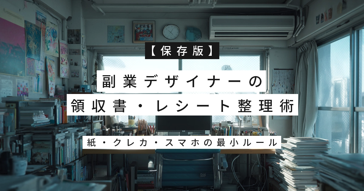 【保存版】副業デザイナーの領収書・レシート整理術｜紙・クレカ・スマホの最小ルール